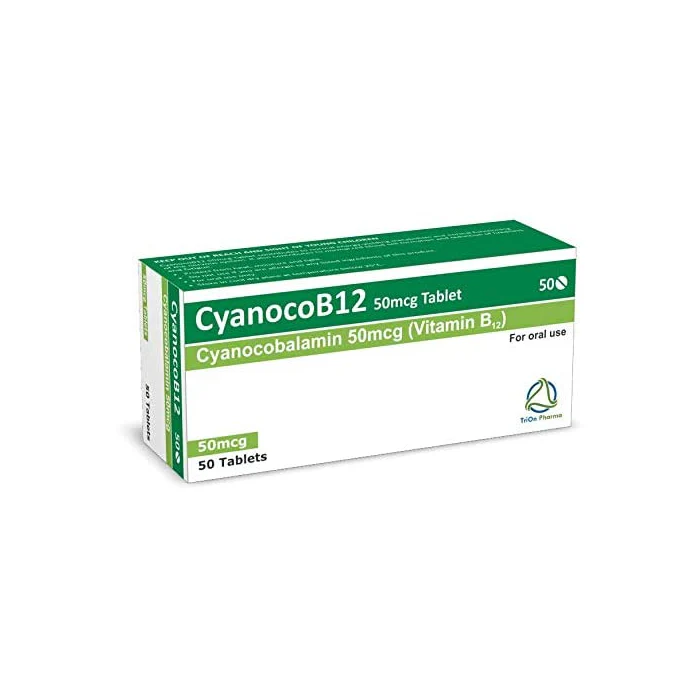 Cyanocobalamin Vitamin B12 ,50 Tablets