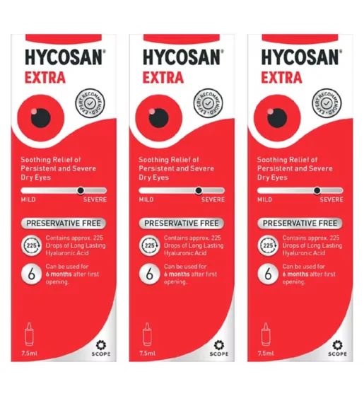 Hycosan Extra Preservative Free Drops (3 pack)