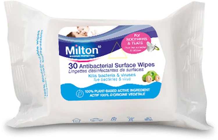 Milton Antibacterial Surface Wipes - 30 Wipes